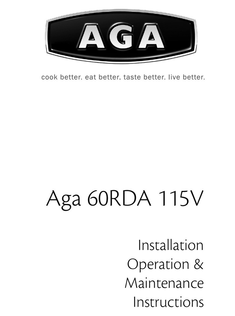 AGA 60RDA 115V Installation instructions
