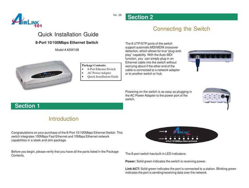 Airlink101 ASW108 User manual