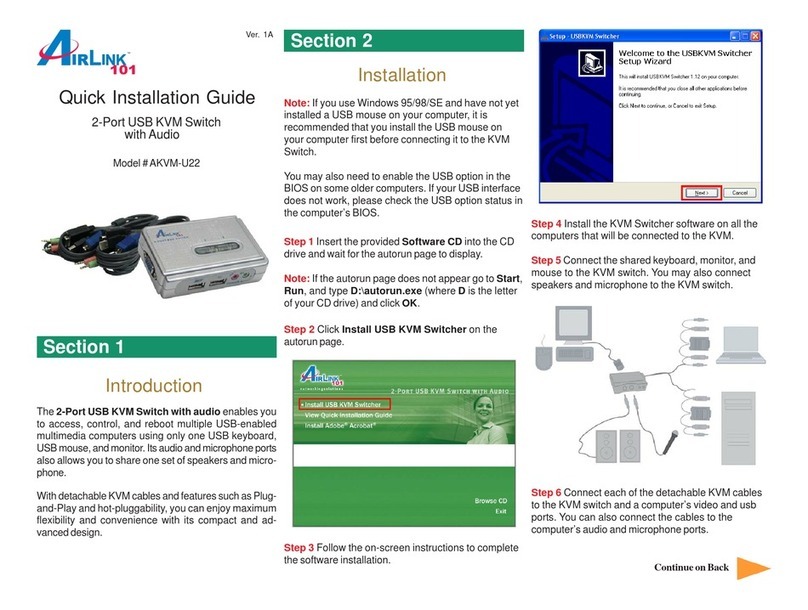 Airlink101 AKVM-U22 User manual