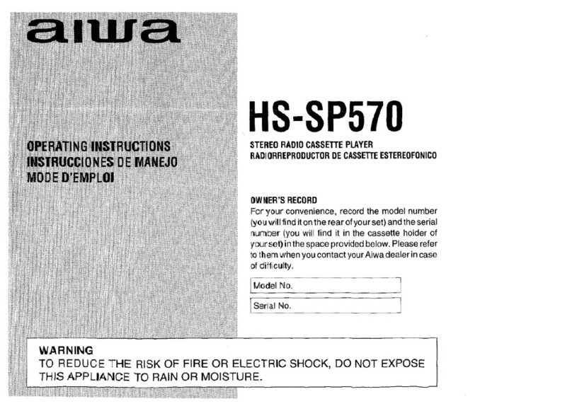 Aiwa HS-SP570 User manual