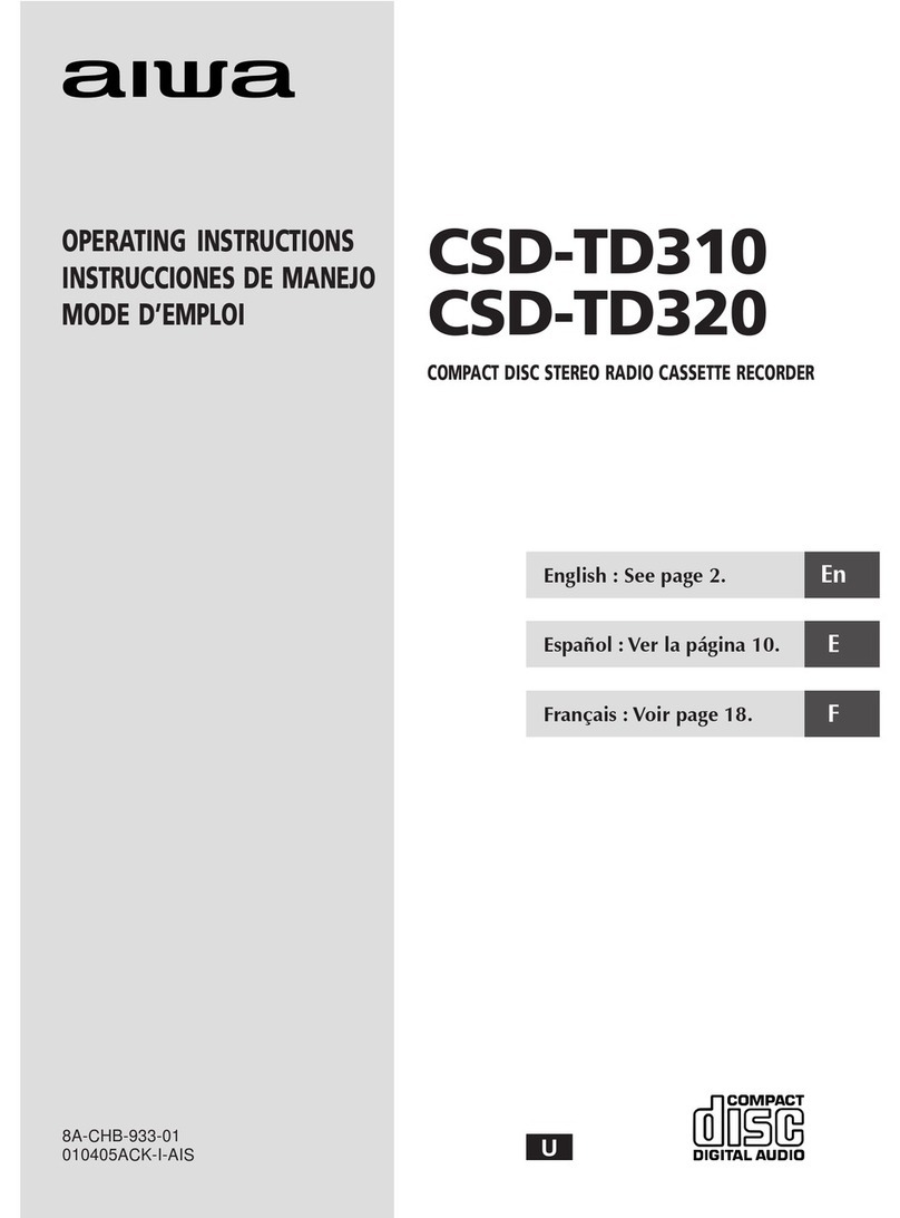 Aiwa CSD-TD310 User manual Aiwa CSD-TD310 User manual