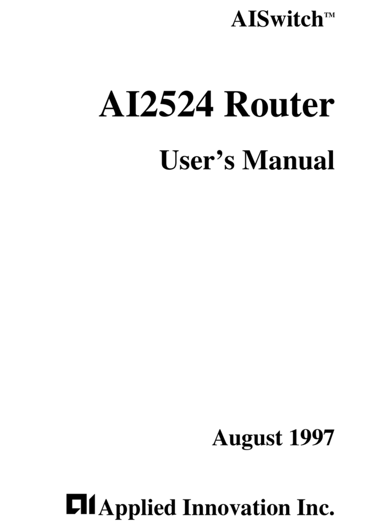 Applied Innovation AISwitch AI2524 user manual
