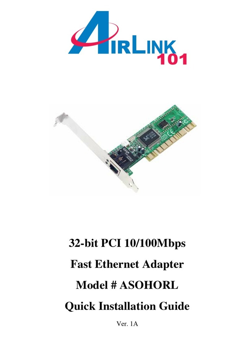 Airlink101 ASOHORL Quick installation guide