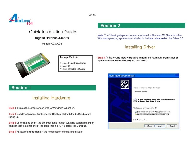 Airlink101 AGIGACB User manual