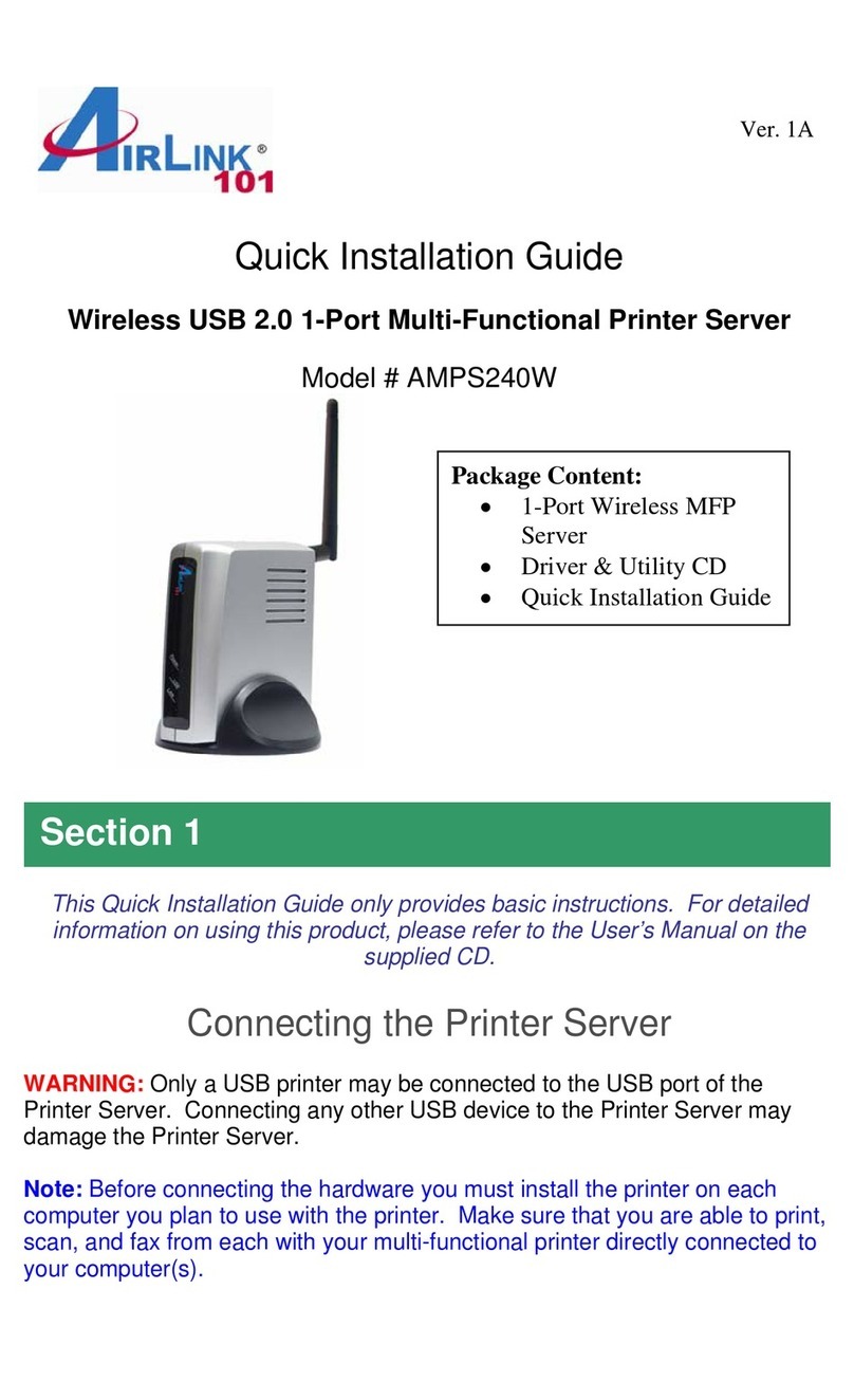 Airlink101 AMPS240W Quick installation guide