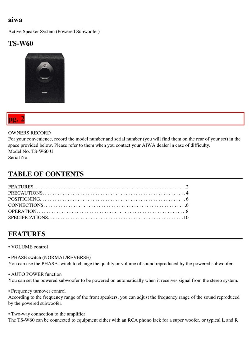 Aiwa TS-W60 manual