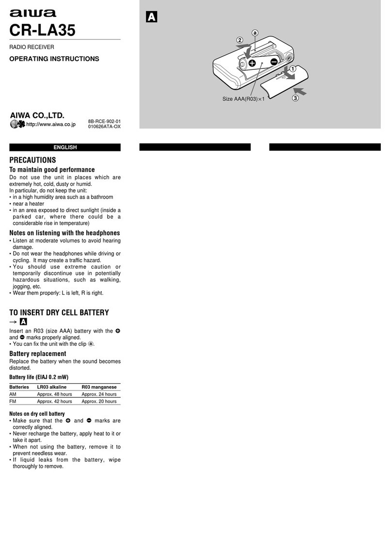 Aiwa CR-LA35 operating instructions