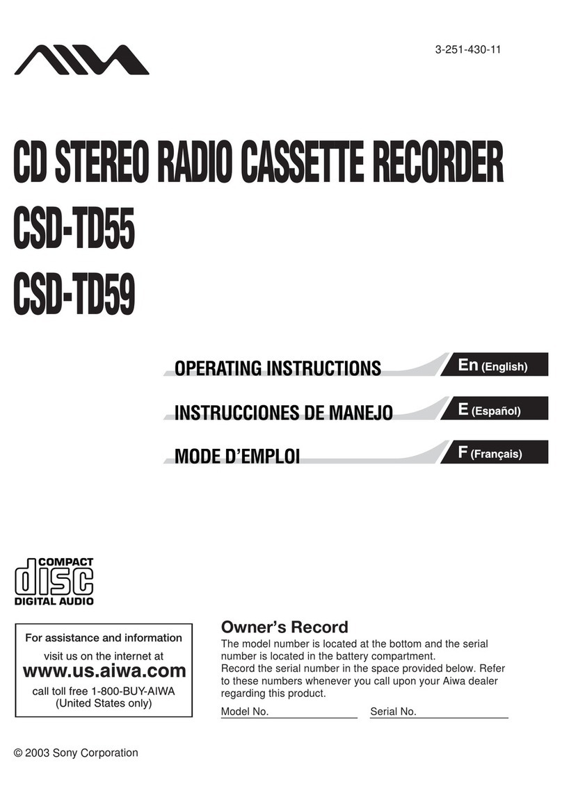 Aiwa CSD-TD55 User manual