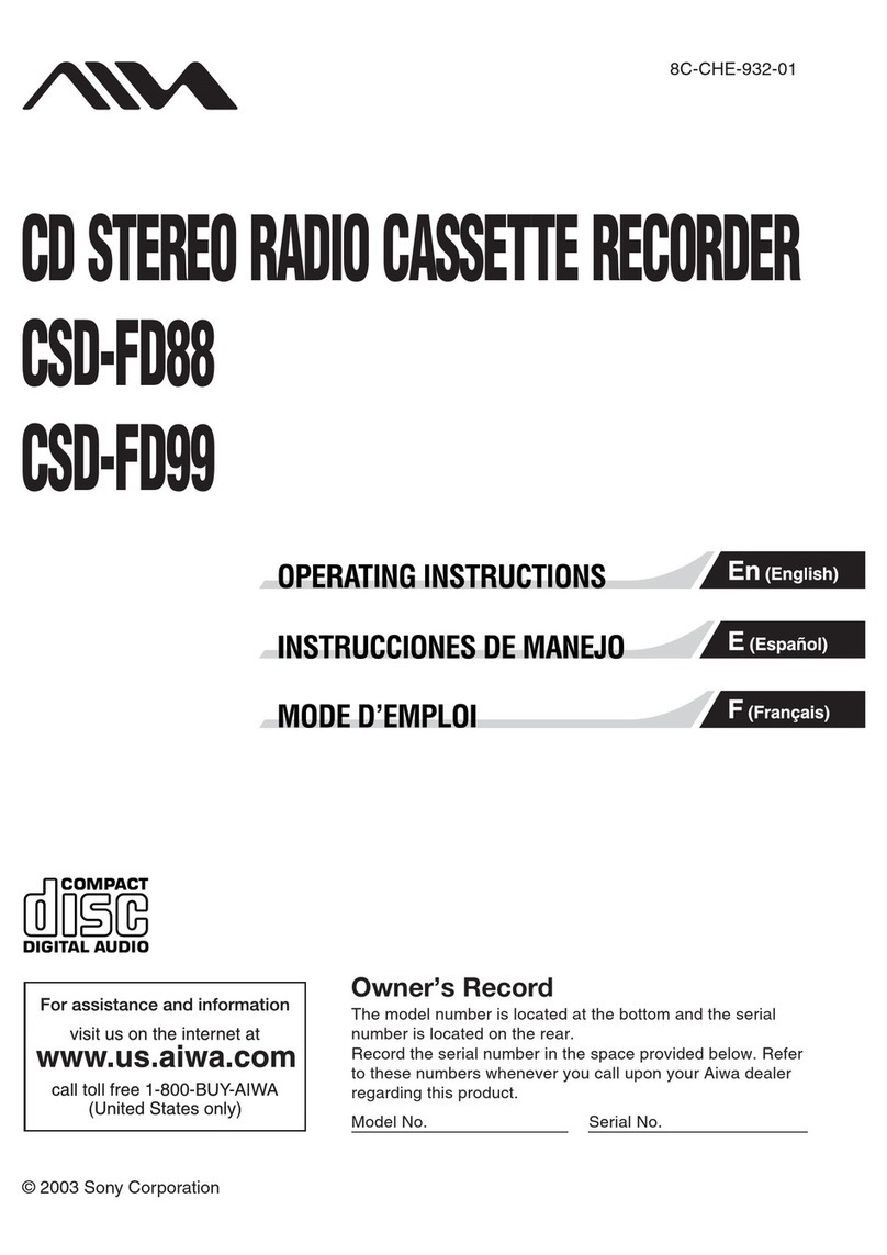 Aiwa CSD-FD88 operating instructions