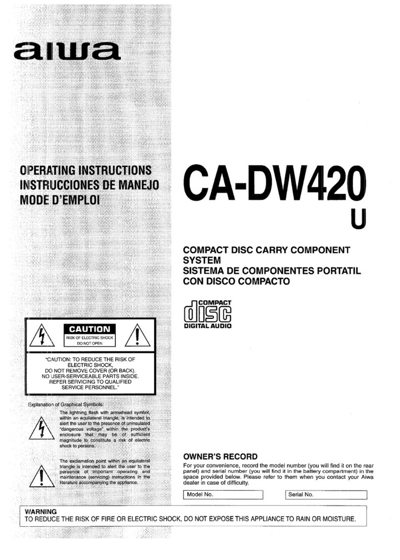 Aiwa CD-DW420 U operating instructions