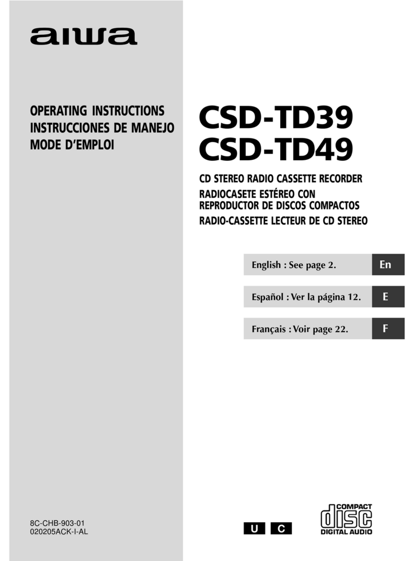 Aiwa CSD-TD39 operating instructions