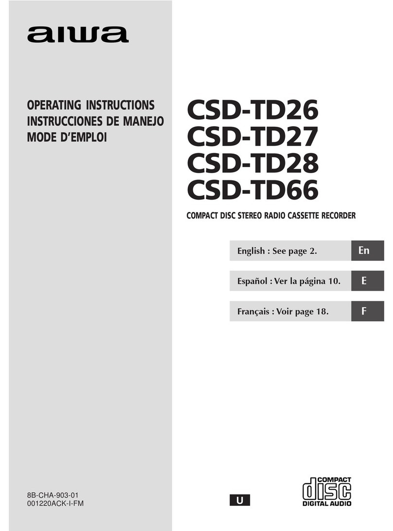 Aiwa CSD-TD27 operating instructions