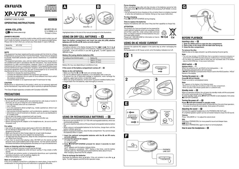 Aiwa XP-V732 User manual