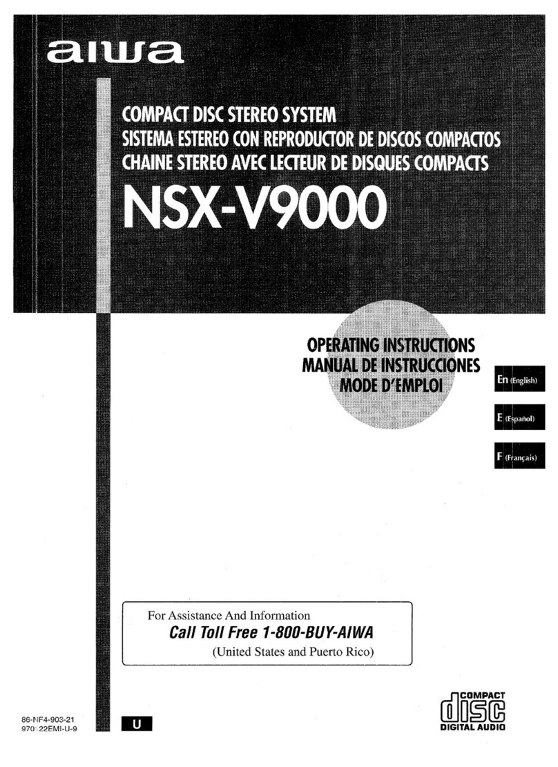 Aiwa NSX-V9000 User manual Aiwa NSX-V9000 User manual
