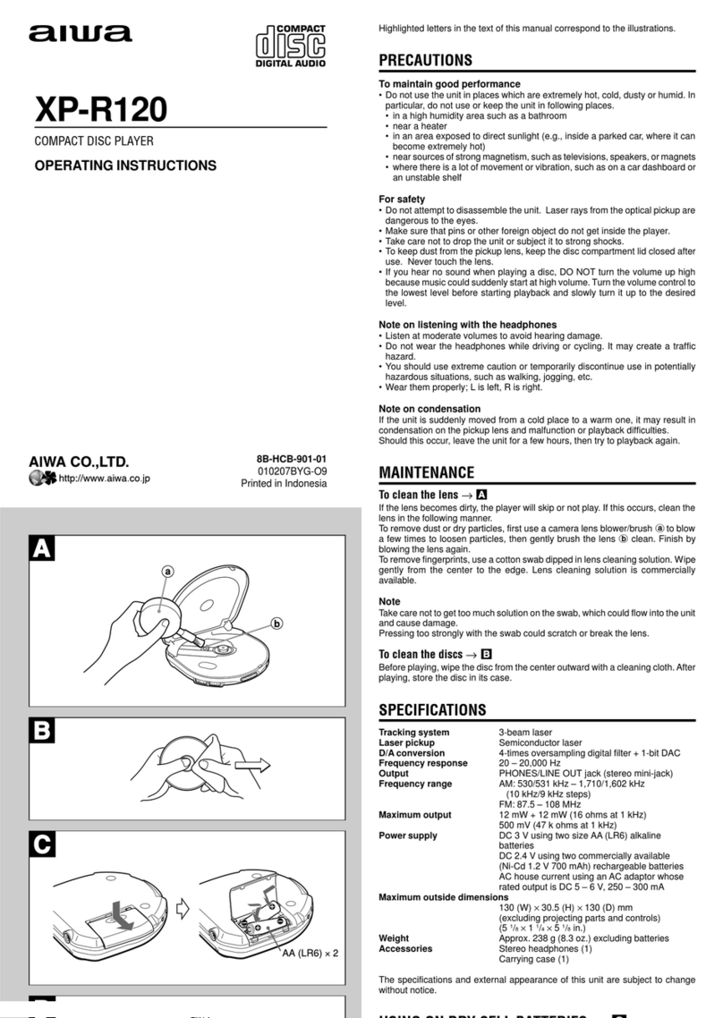 Aiwa XP-R120 User manual