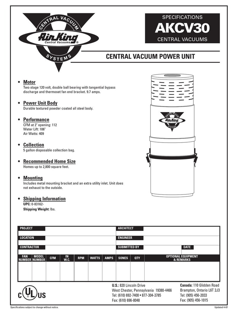 Air King AKCV30 Specifications