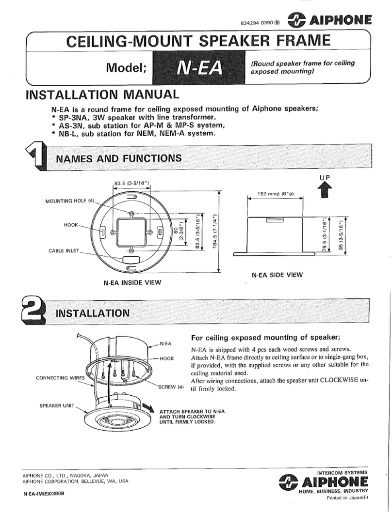 Aiphone N-EA installation manual