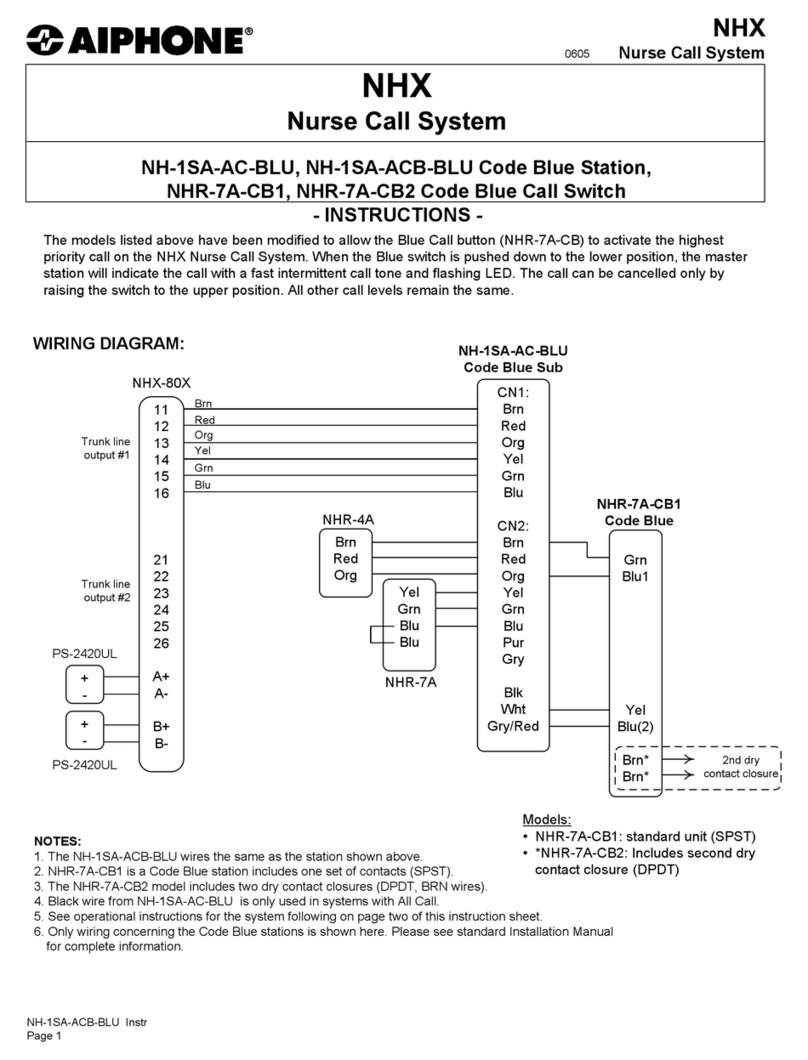 Aiphone NHX System instructions