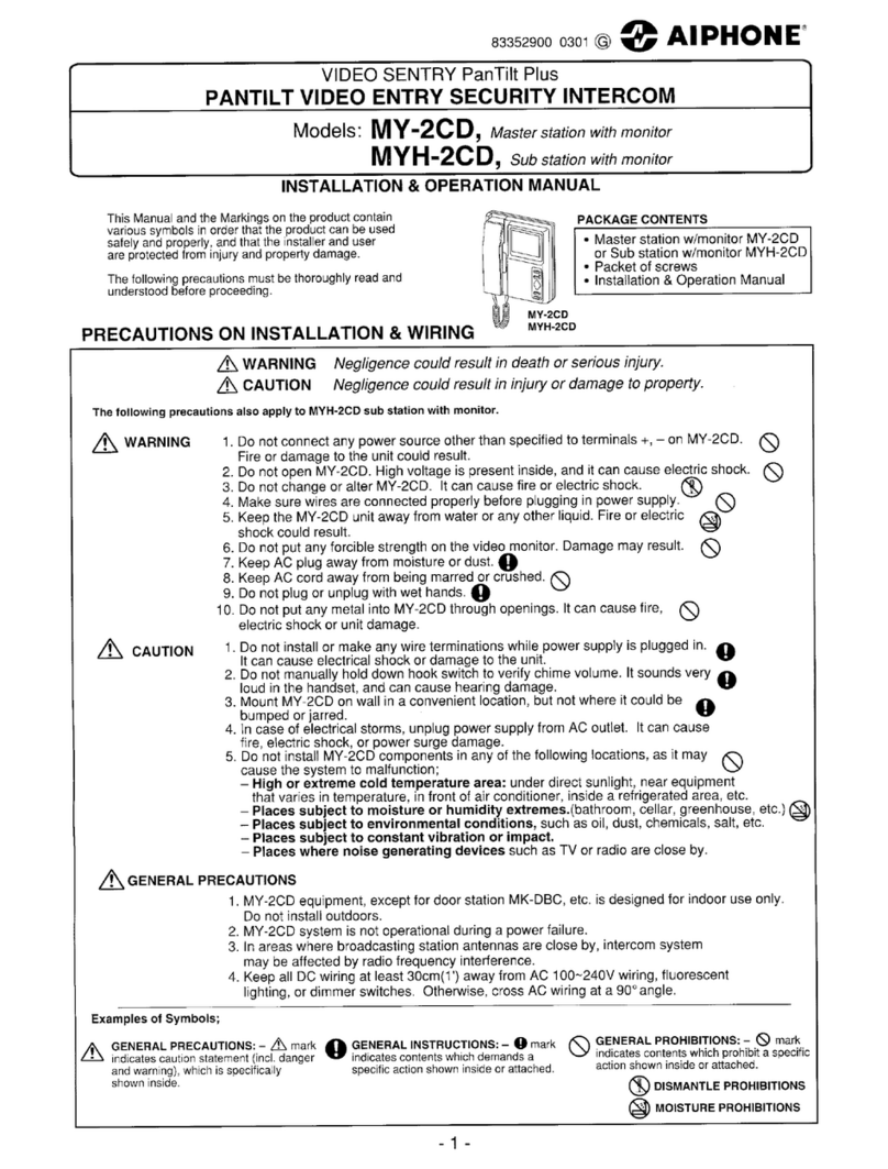 Aiphone MY-2CD User manual