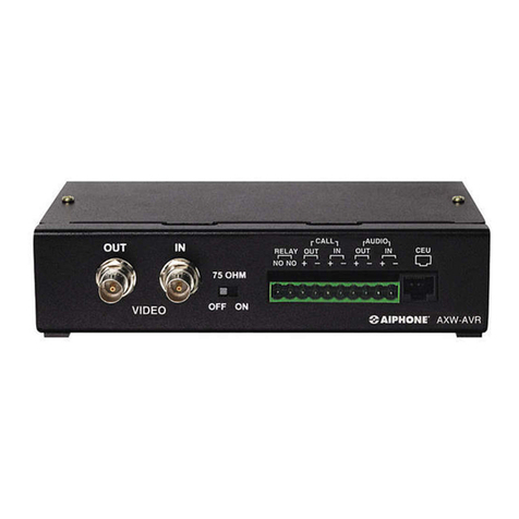 Aiphone AXW-AVR instructions