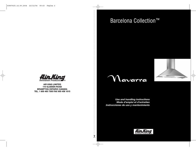 Air King NAV36SS Use and handling instructions Air King NAV36SS Use and handling instructions