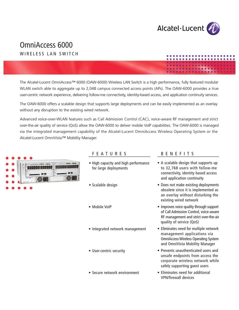 Alcatel-Lucent OmniAccess 6000 User manual