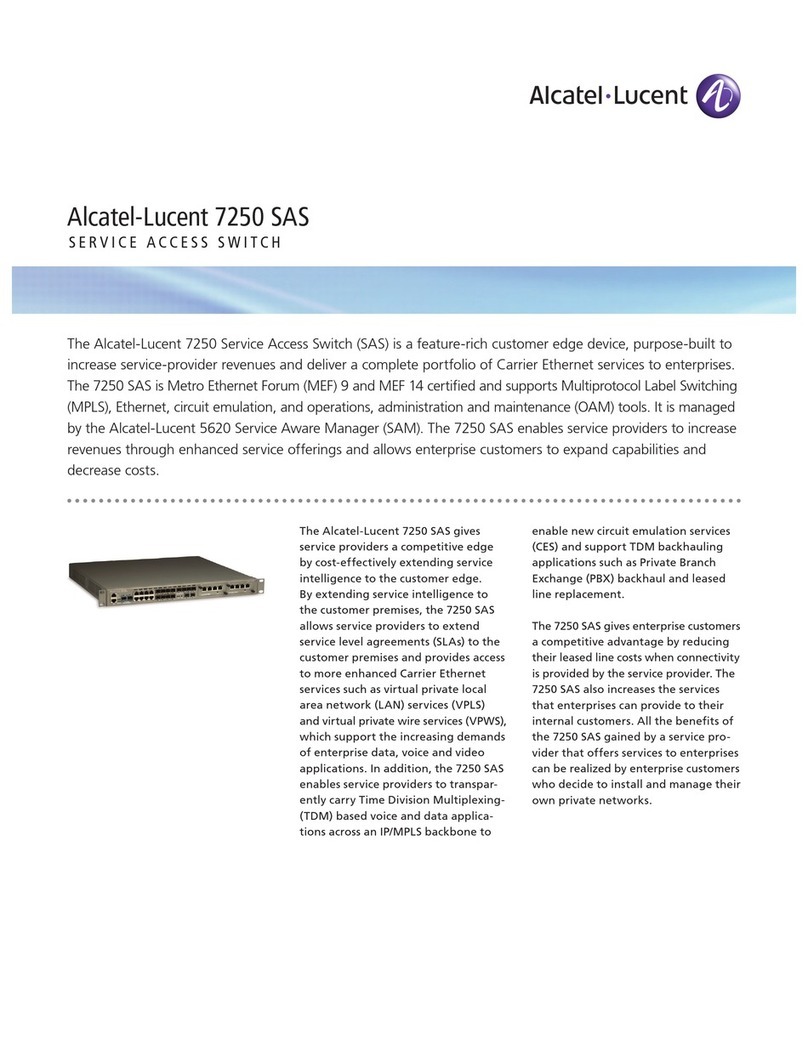 Alcatel-Lucent 7250 SAS User manual