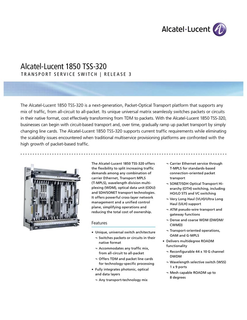 Alcatel-Lucent 1850 TSS-320 User manual