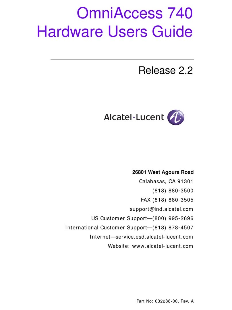 Alcatel-Lucent OMNIACCESS 740 Hardware user's guide