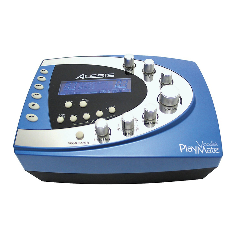 Alesis Playmate Playmate Vocalist CD Player Technical document
