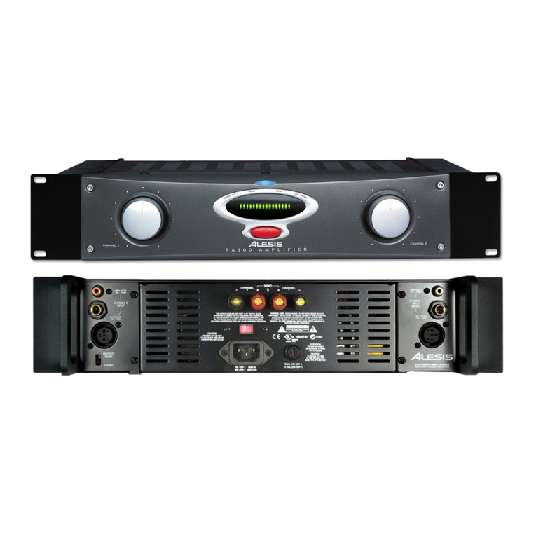 Alesis POWER AMPLIFIER RA150 User manual
