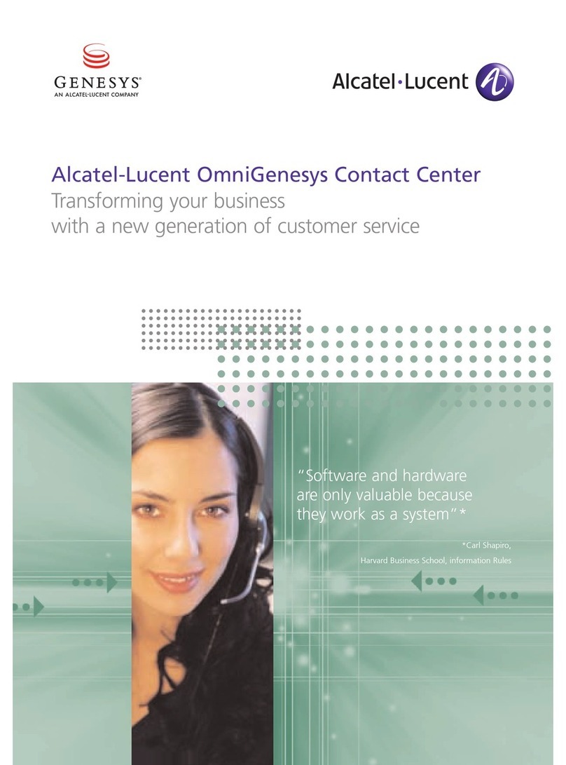 Alcatel-Lucent OmniGenesys User manual