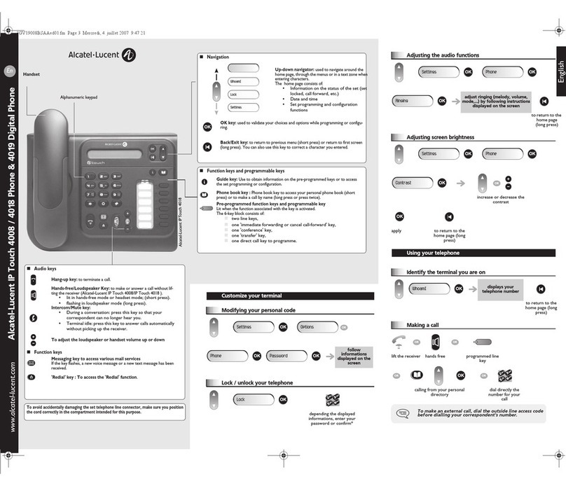 Alcatel-Lucent IP Touch 4008 User manual