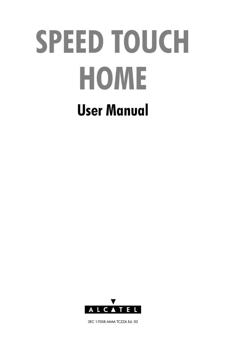Alcatel SpeedTouch Speed Touch Home Asymmetric Digital Subscriber Line (ADSL)... user manual