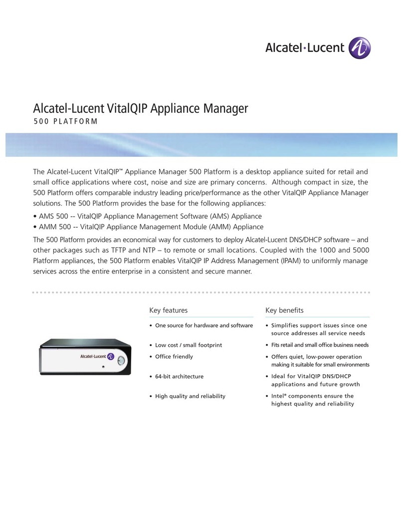 Alcatel-Lucent VitalQIP 500 Specifications
