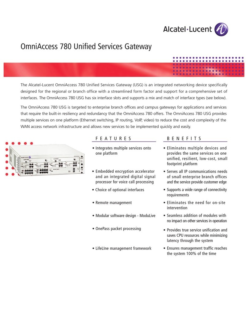 Alcatel-Lucent OmniAccess 780 User manual