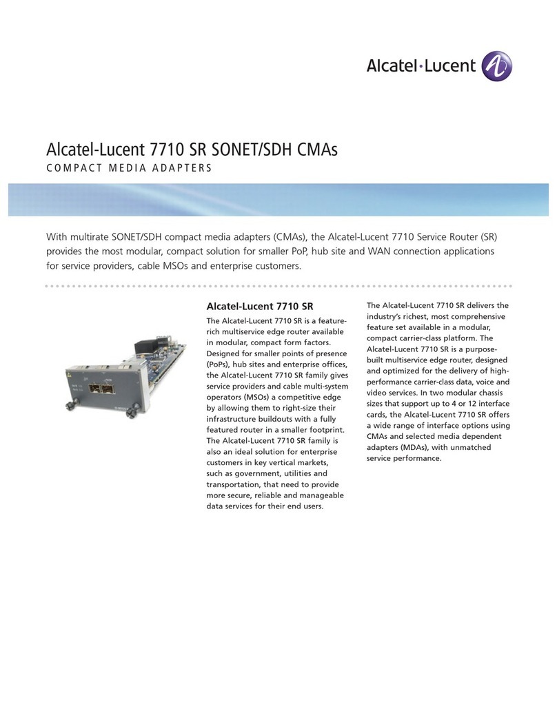 Alcatel-Lucent 7710 SR SONET User manual