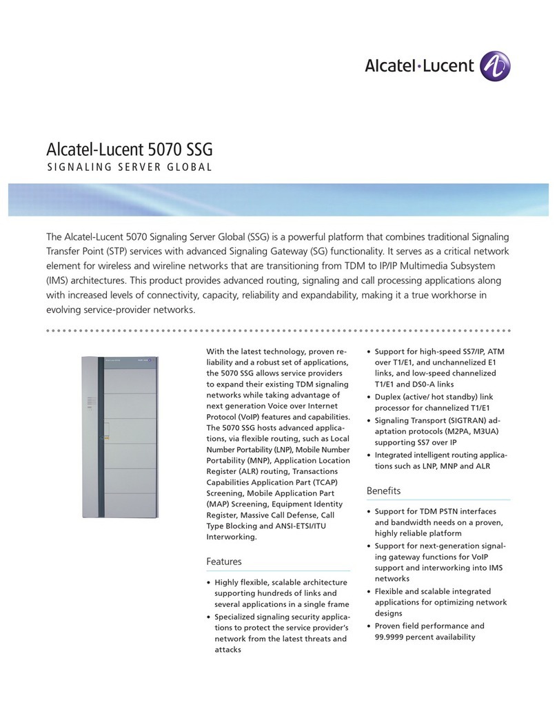 Alcatel-Lucent 5070 SSG User manual