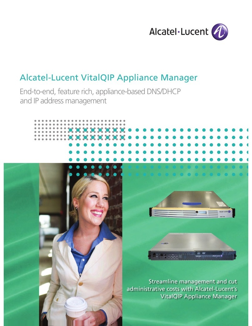 Alcatel-Lucent VitalQIP Appliance Manager 5000 Platform User manual Alcatel-Lucent VitalQIP Appliance Manager 5000 Platform User manual