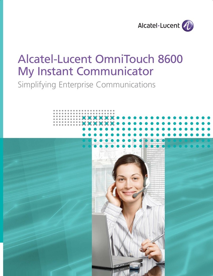 Alcatel-Lucent OmniTouch 8600 User manual Alcatel-Lucent OmniTouch 8600 User manual