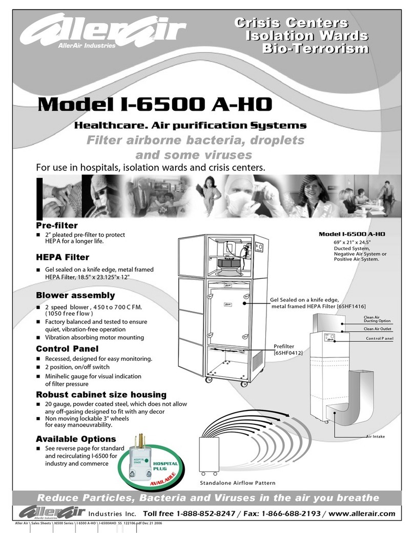 AllerAir Air Purification System I-6500 A-HO brochure