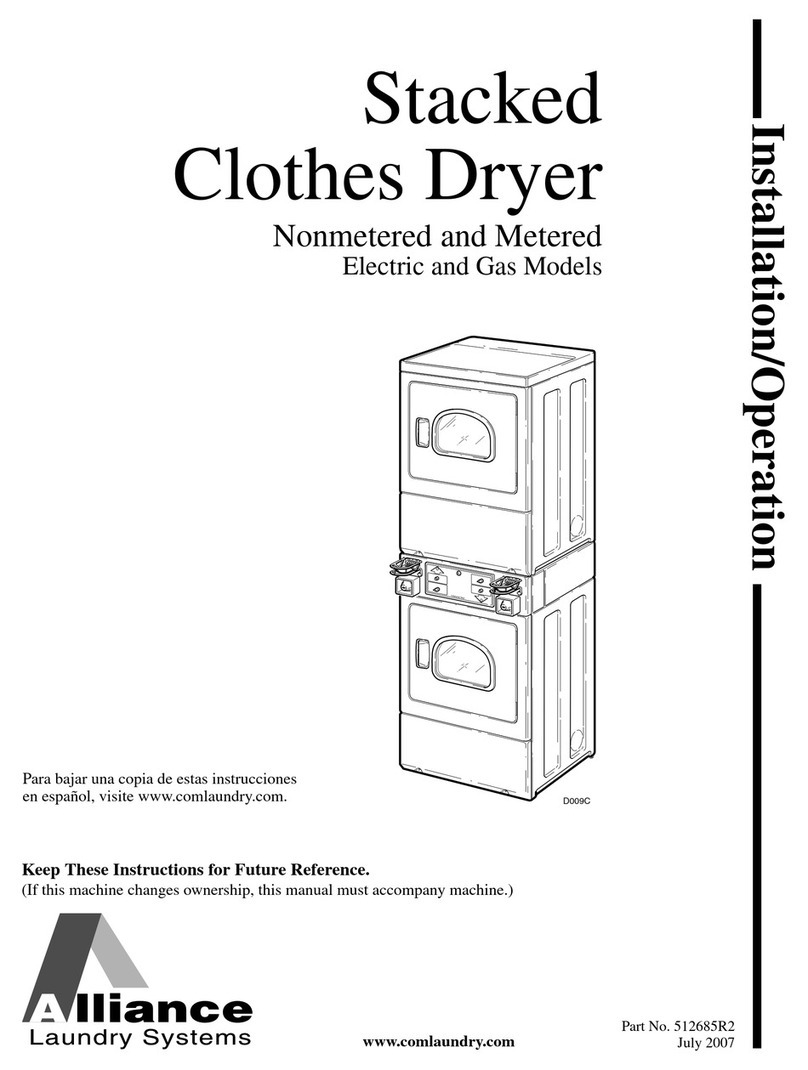Alliance Laundry Systems 512685R2 User manual