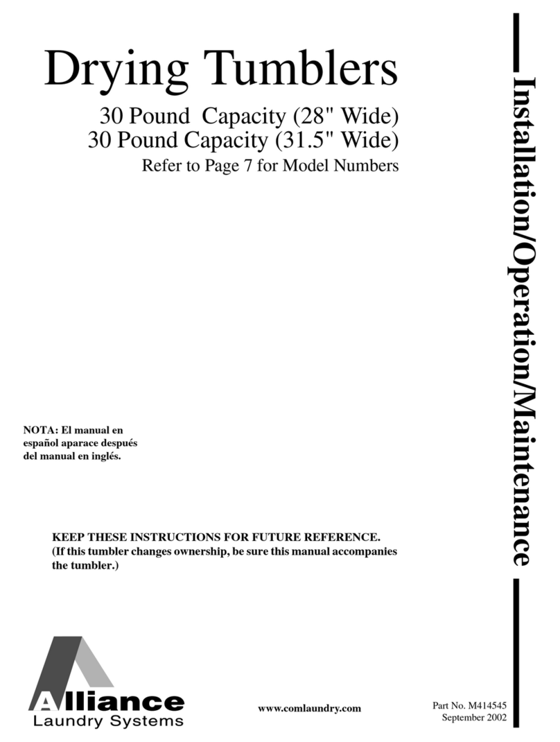 Alliance Laundry Systems 000 BTU Installation & operation manual