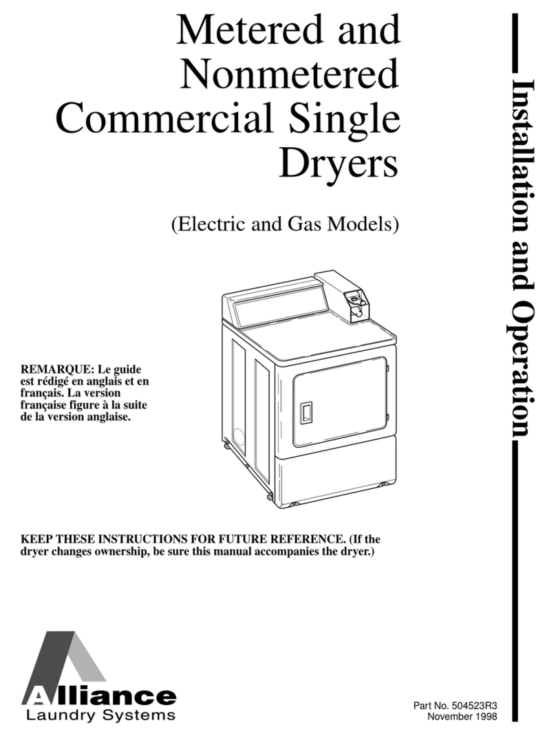 Alliance Laundry Systems 504523R3 Owner's manual