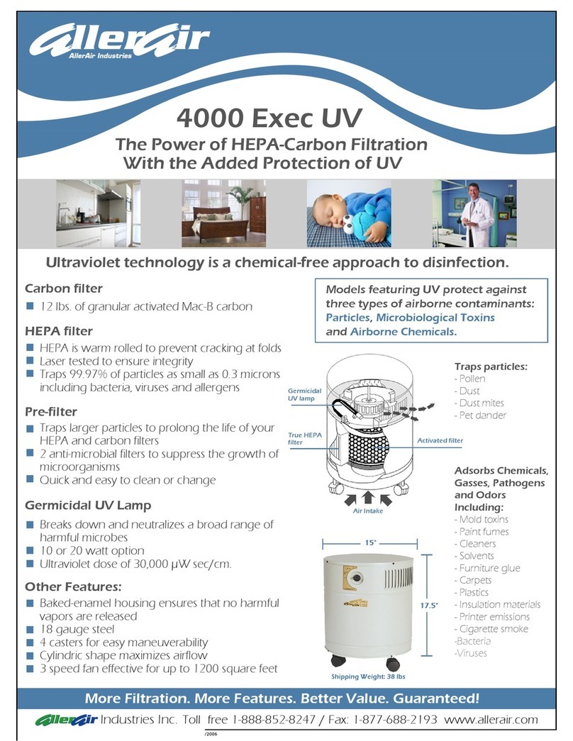 AllerAir HEPA-CArbon Filtration 4000 Exec Uv brochure
