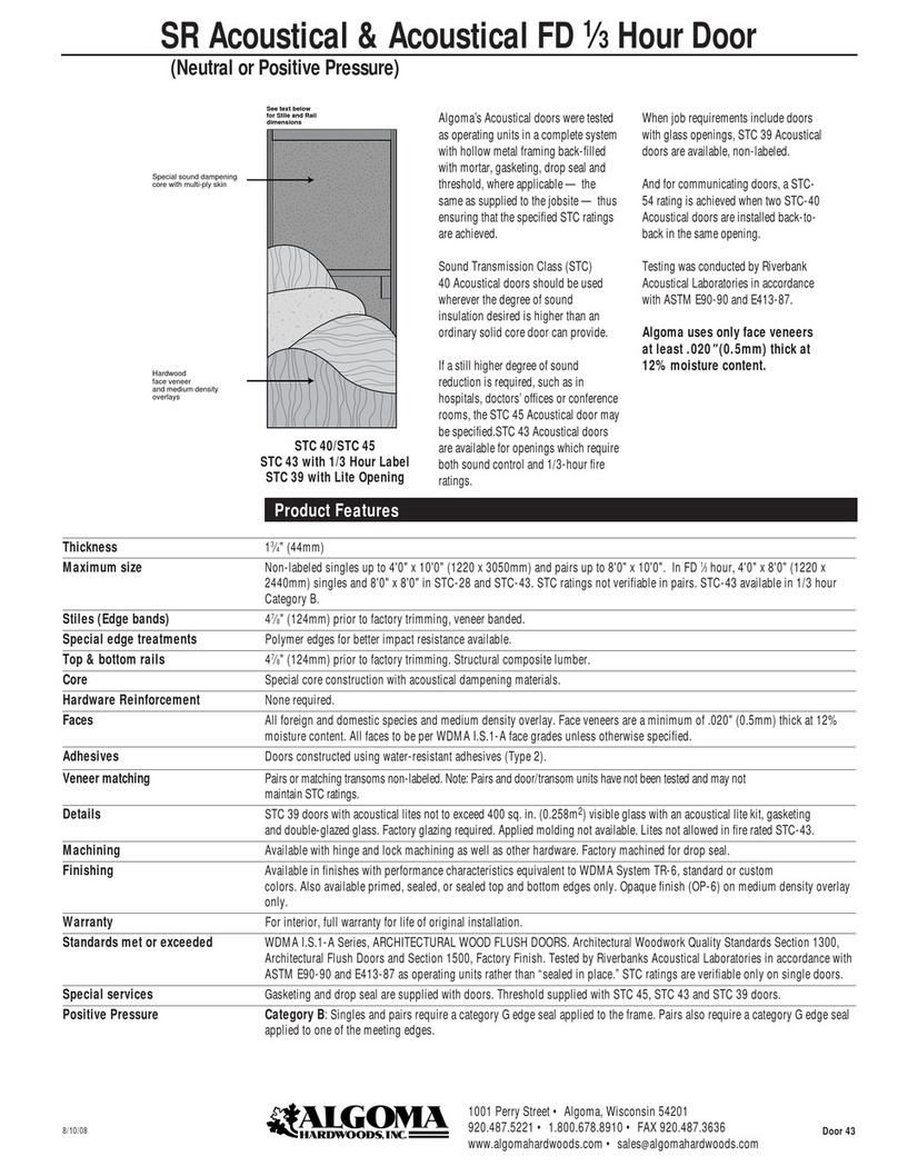 Algoma Hardwoods STC 39 User manual