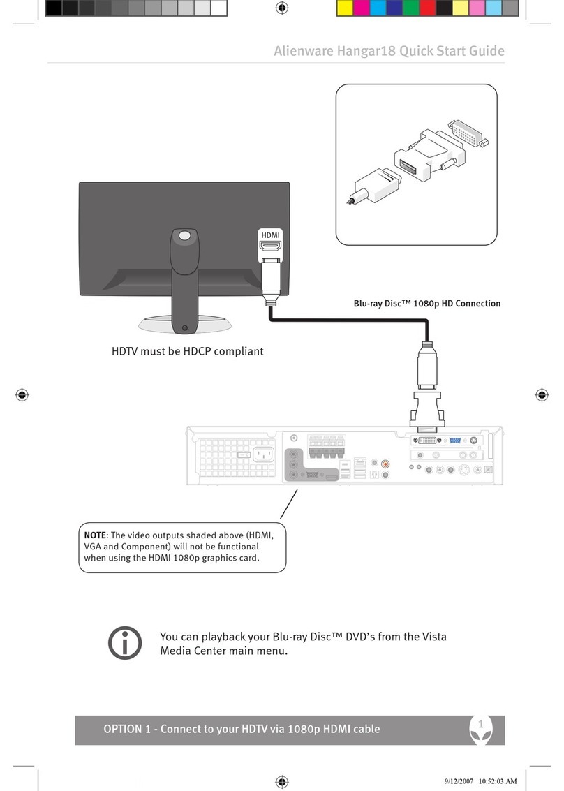 Alienware Hangar18 quick start guide