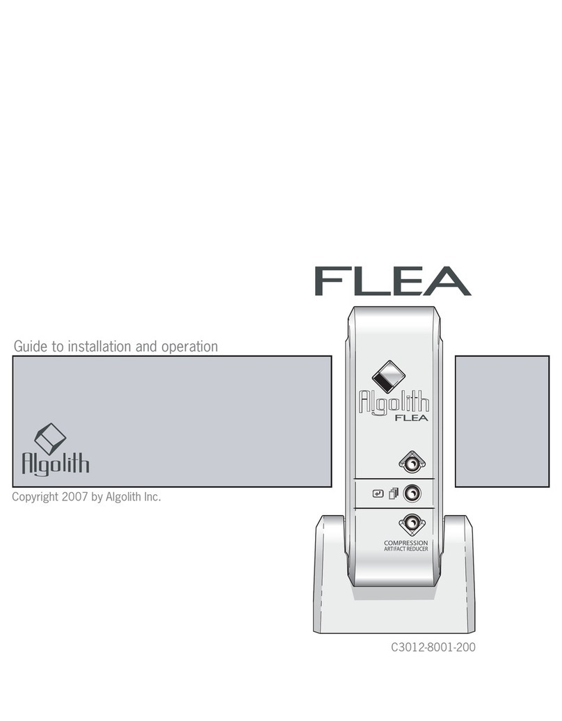 Algolith C3012-8001-200 Guide to installation and operation