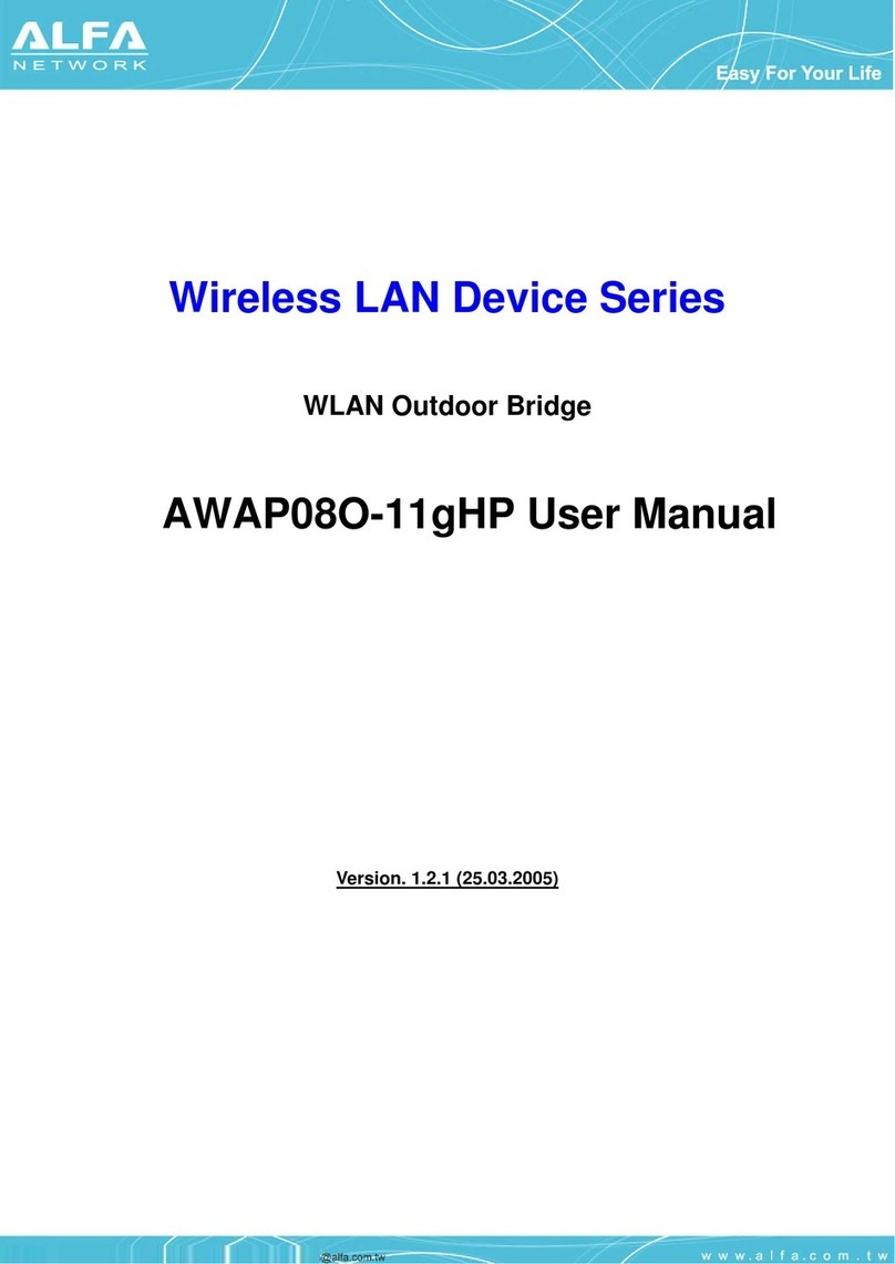 Alfa Network WLAN Outdoor Bridge AWAP08O-11gHP User manual