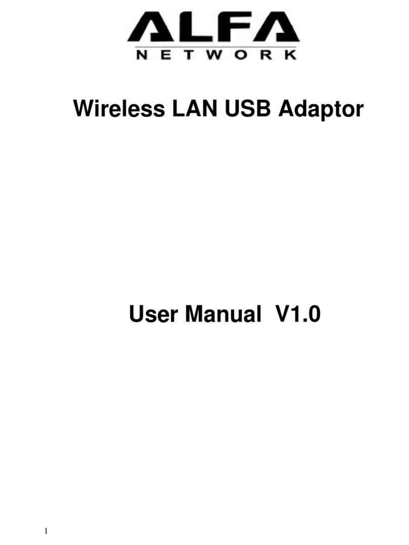 Alfa Network Wireless LAN USB Adaptor user manual
